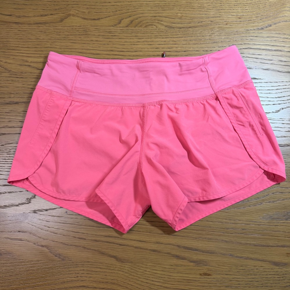 Lululemon Speed Up Shorts Pink Low Rise Running Athletic Size 6